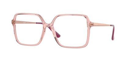 Vogue VO5406F Square Eyeglasses  2828-TRANSPARENT PINK 55-15-140 - Color Map pink