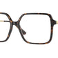 Vogue VO5406F Square Eyeglasses  W656-DARK HAVANA 55-15-140 - Color Map havana