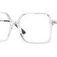 Vogue VO5406F Square Eyeglasses  W745-TRANSPARENT 55-15-140 - Color Map clear