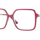 Vogue VO5406 Square Eyeglasses  2964-TOP FUCHSIA/RAINBOW GREEN 55-15-140 - Color Map purple/reddish