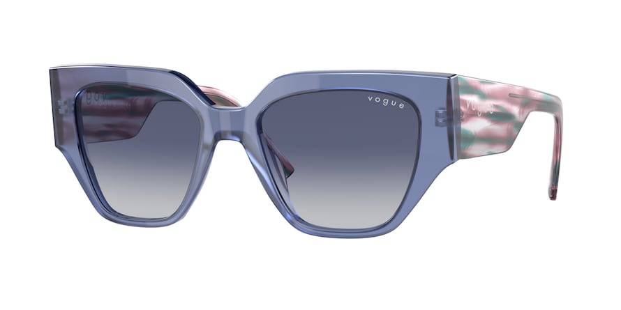 Vogue VO5409S Irregular Sunglasses  28824L-TRANSPARENT LILAC 52-18-140 - Color Map light blue