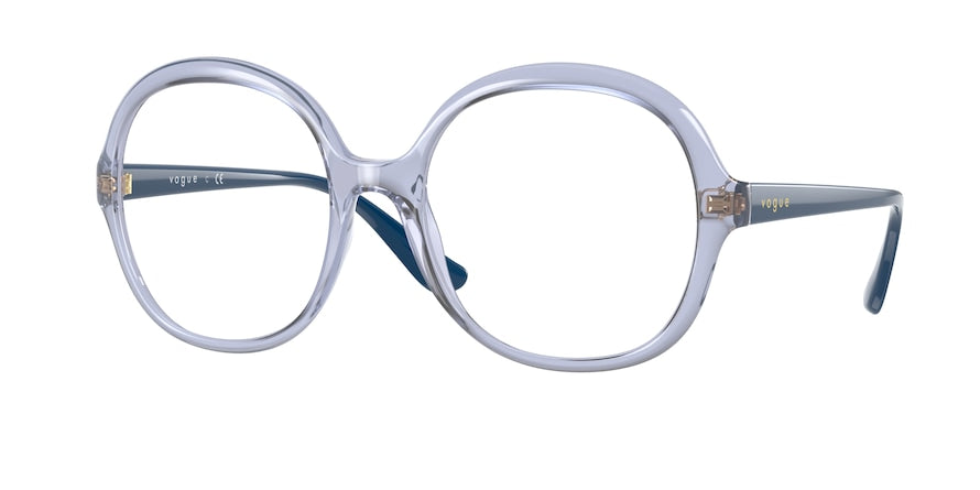 Vogue VO5412 Square Eyeglasses  2925-TRANSPARENT LILAC 54-19-140 - Color Map light blue