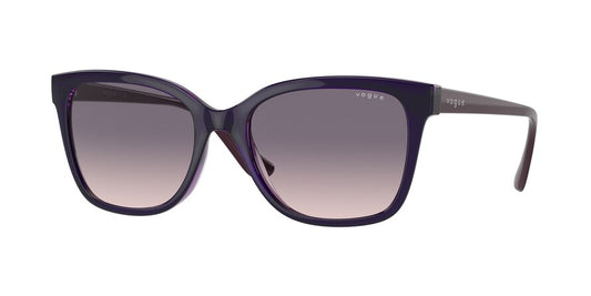 Vogue VO5426SF Rectangle Sunglasses  164736-TRANSPARENT PURPLE 55-17-140 - Color Map purple/reddish