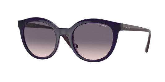 Vogue VO5427SF Oval Sunglasses  164736-TRANSPARENT PURPLE 51-19-140 - Color Map purple/reddish