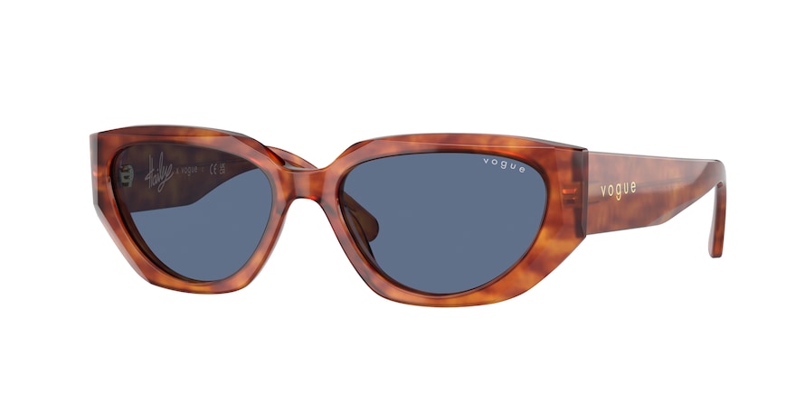 Vogue VO5438S Irregular Sunglasses  279280-YELLOW HAVANA 52-16-135 - Color Map havana