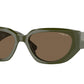 Vogue VO5438S Irregular Sunglasses  291473-HUNTER GREEN 52-16-135 - Color Map green