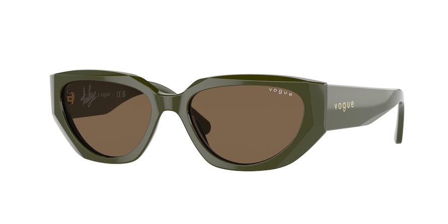 Vogue VO5438S Irregular Sunglasses  291473-HUNTER GREEN 52-16-135 - Color Map green