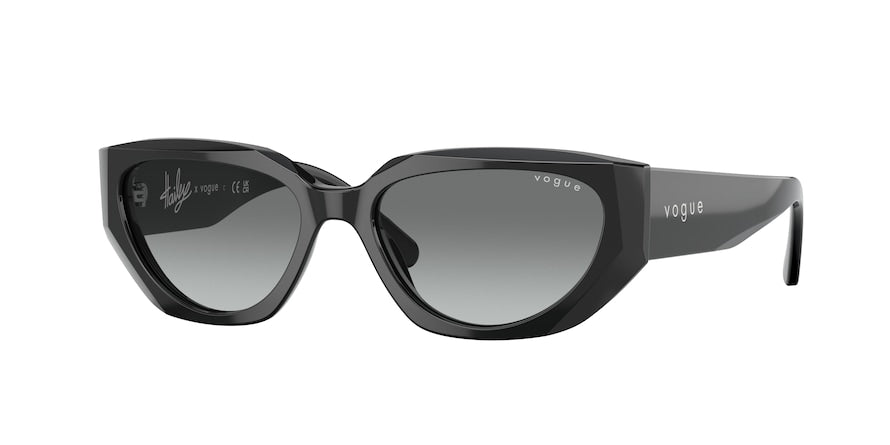 Vogue VO5438S Irregular Sunglasses  W44/11-BLACK 52-16-135 - Color Map black