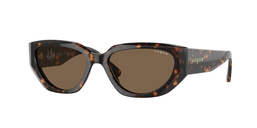 Vogue VO5438S Irregular Sunglasses  W65673-DARK HAVANA 52-16-135 - Color Map havana