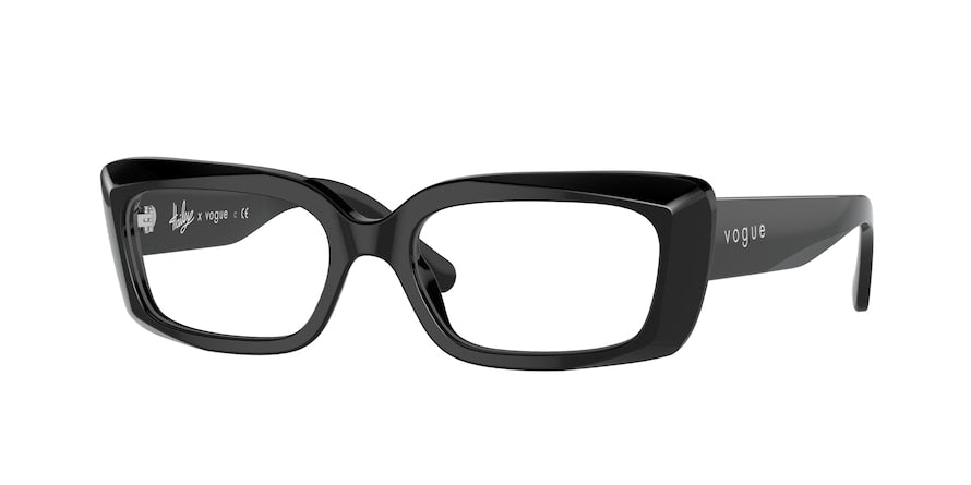 Vogue VO5441 Rectangle Eyeglasses  W44-BLACK 52-17-135 - Color Map black