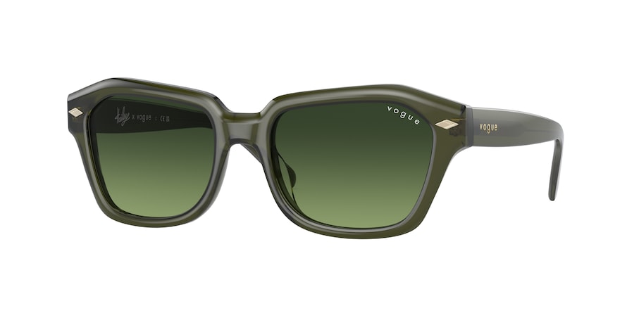 Vogue VO5444SF Irregular Sunglasses  30032A-OPAL GREEN 52-18-135 - Color Map green