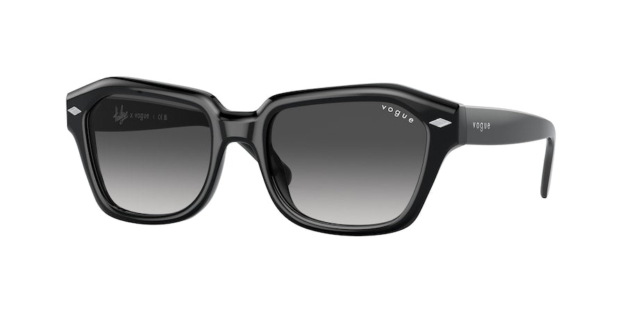 Vogue VO5444SF Irregular Sunglasses  W44/8G-BLACK 52-18-135 - Color Map black