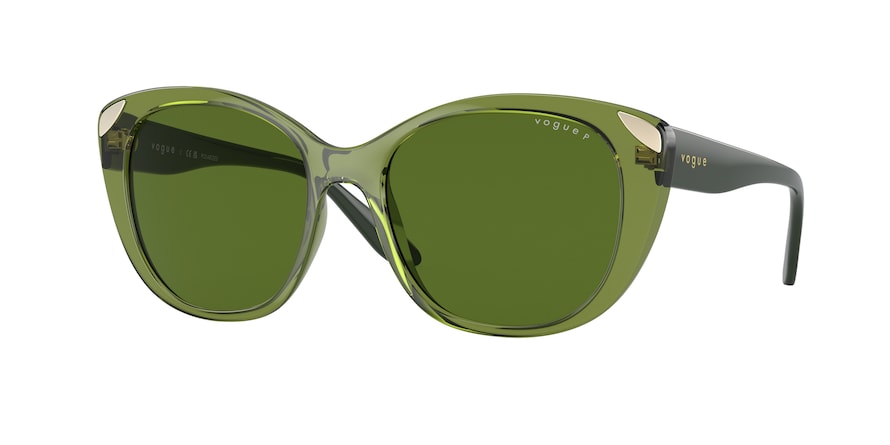 Vogue VO5457S Butterfly Sunglasses  30332P-TRANSPARENT GREEN 53-17-135 - Color Map green