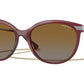 Vogue VO5460S Irregular Sunglasses  2339T5-TRANSPARENT OPAL DARK RED 56-17-135 - Color Map red