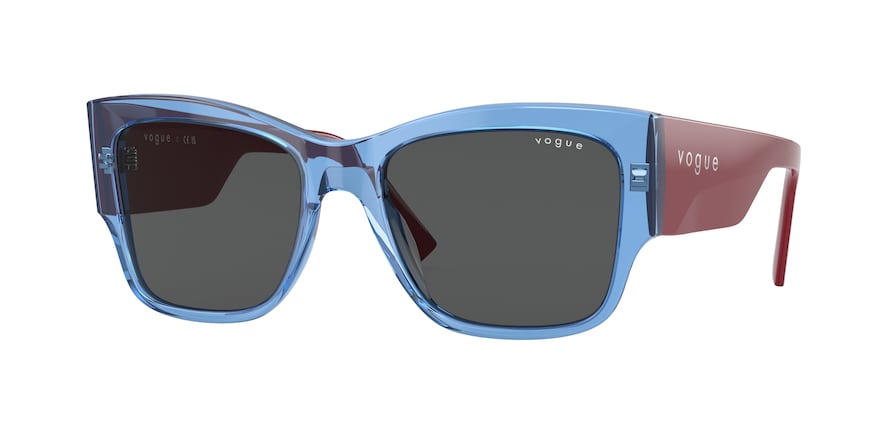 Vogue VO5462S Square Sunglasses  295187-TRANSPARENT BLUE 54-18-140 - Color Map blue