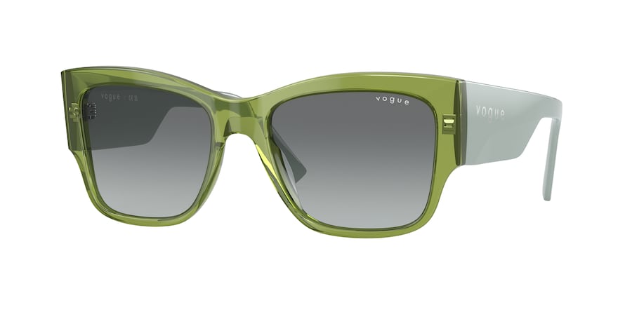 Vogue VO5462S Square Sunglasses  295311-TRANSPARENT GREEN 54-18-140 - Color Map green