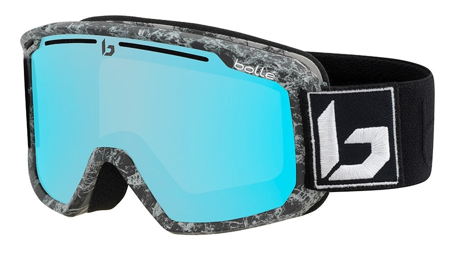 BOLLE MADDOX GOGGLES  MATTE BLACK MARBLE PHOTOCHROMIC VERMILLON BLUE One Size