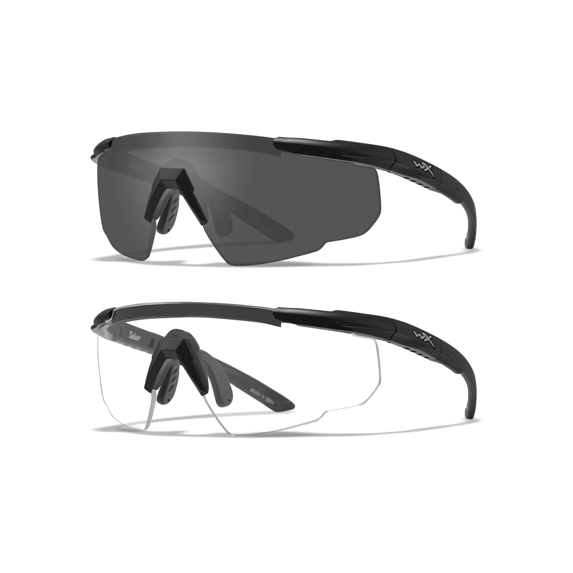 WILEY X Saber Advanced 2 Frames Sunglasses  Matte Black (2 Frames) 44-25-120