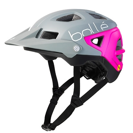 BOLLE Trackdown MIPS Cycling Helmets  Matte Grey & Neon Pink L  59-62CM