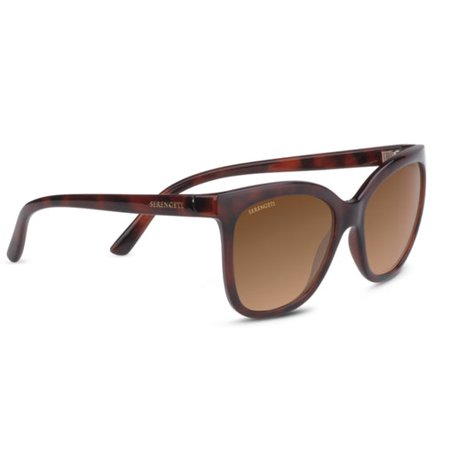 Serengeti Agata Sunglasses  Red Tortoise Shiny Medium, Large