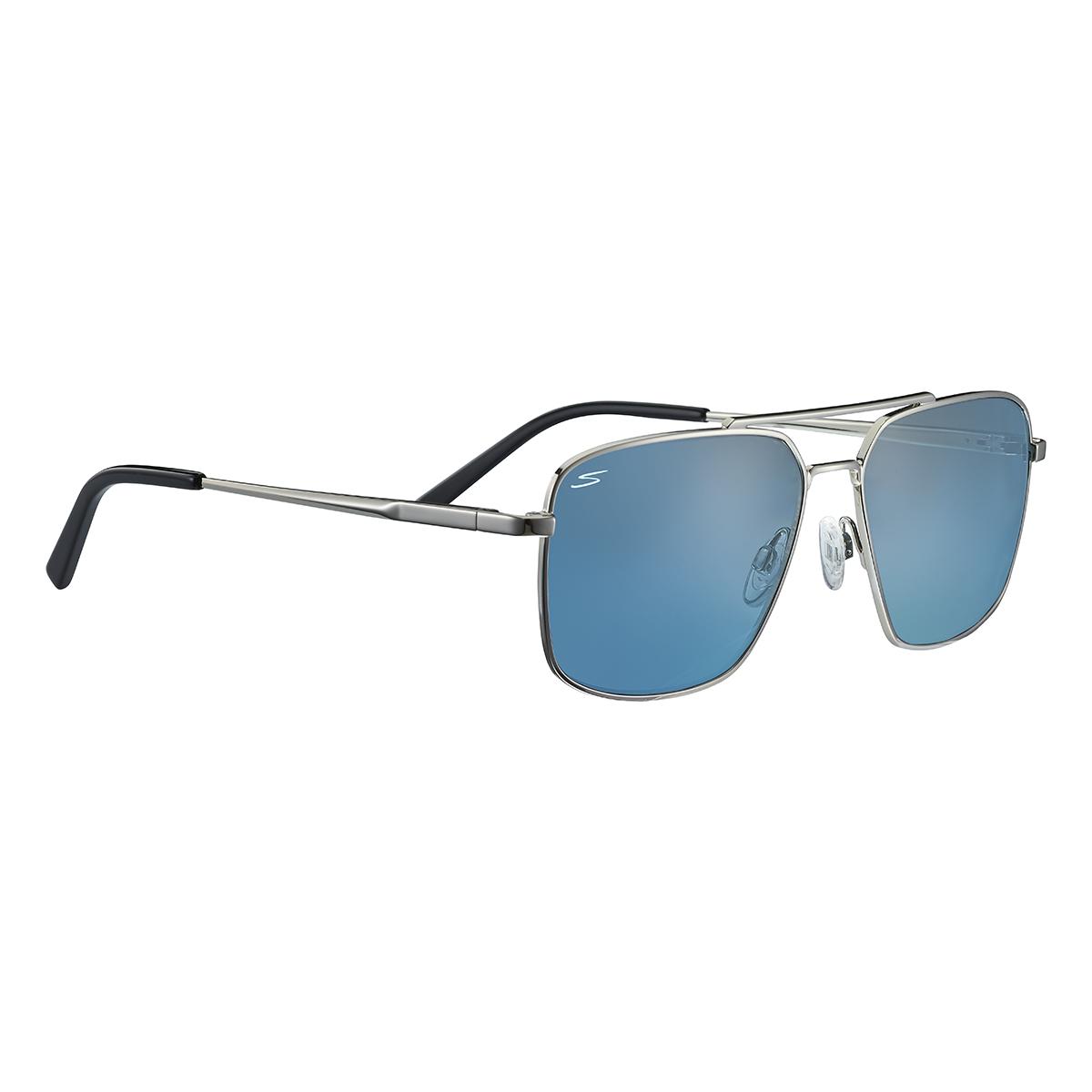 Serengeti Aitkin Sunglasses  Shiny Silver Medium, Large