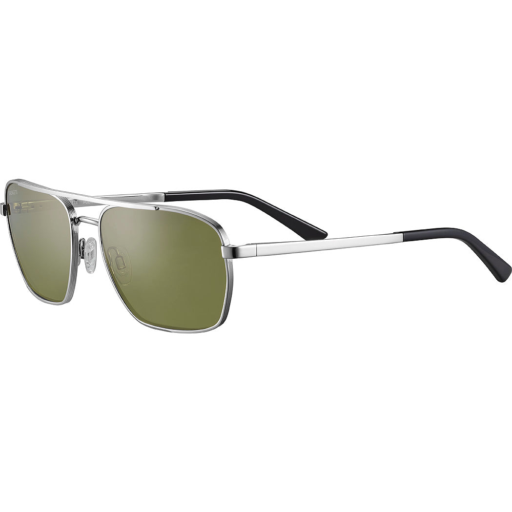 Serengeti Ansel Sunglasses  Shiny Silver Medium, Large