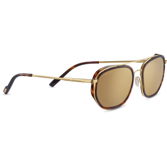 Serengeti Boron Sunglasses  Bold Gold Dark Turtoise Acetate Large