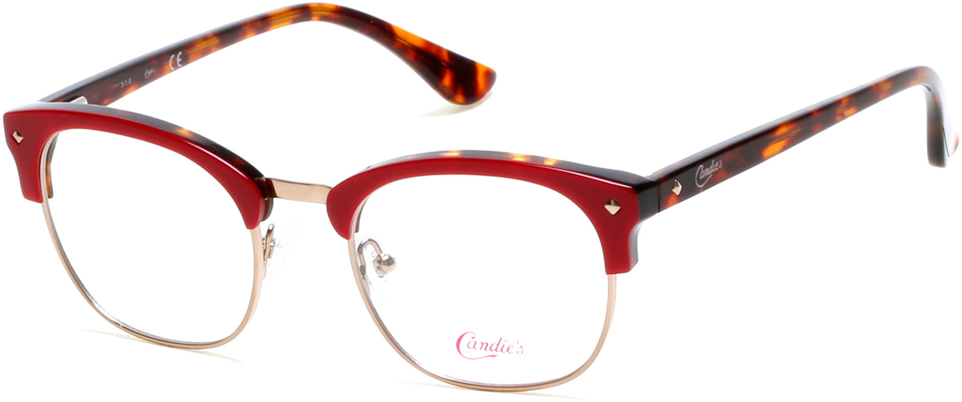 Candies CA0140 Geometric Eyeglasses 066-066 - Shiny Red