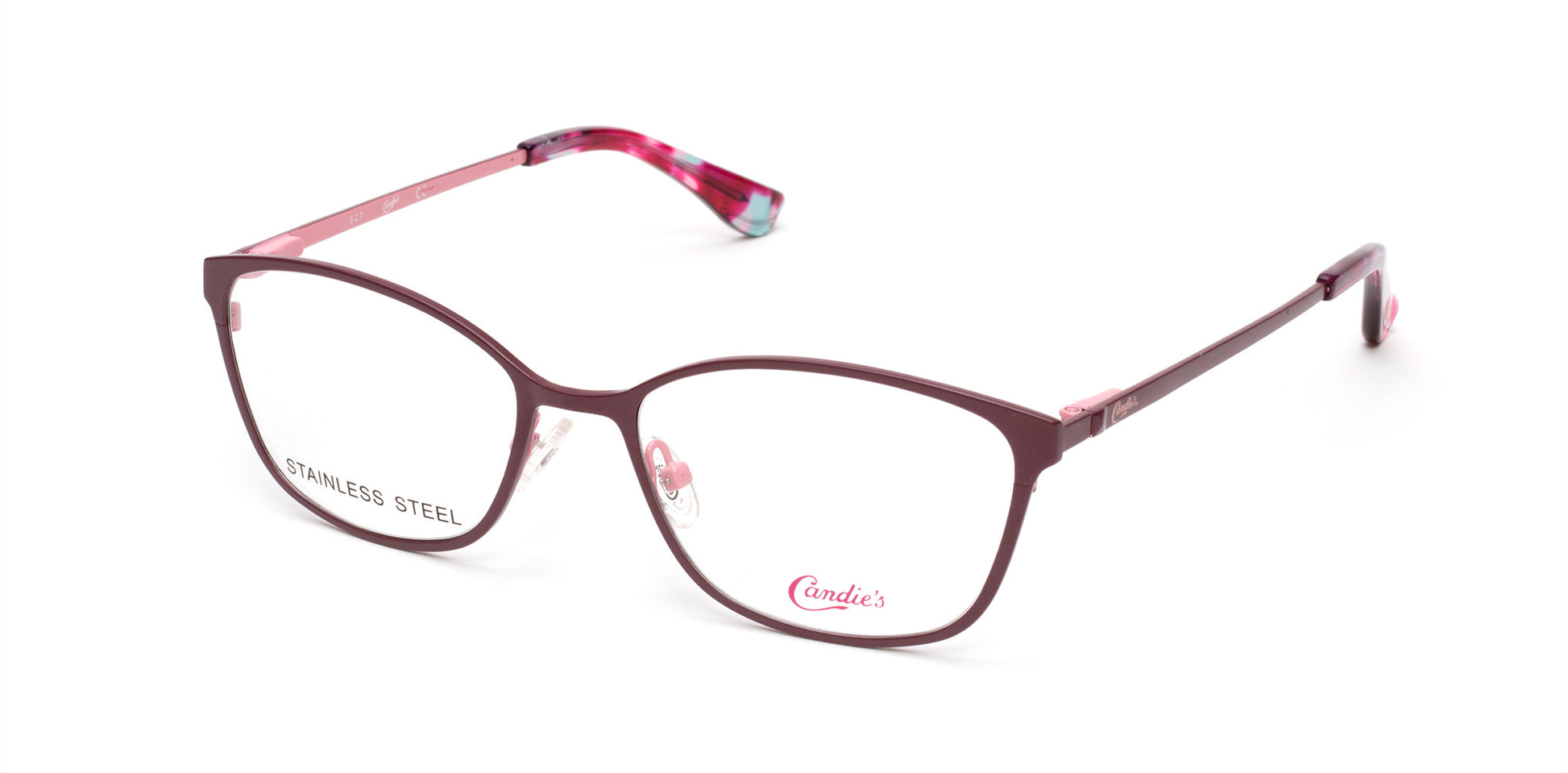 Candies CA0156 Geometric Eyeglasses 067-067 - Matte Red