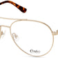 Candies CA0173 Geometric Eyeglasses 032-032 - Shiny Light Gold Metal With Tortoise Temple Tips