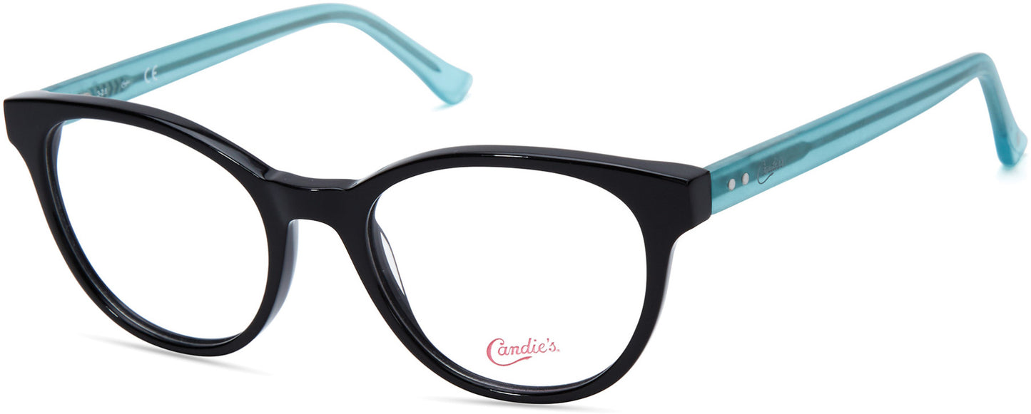 Candies CA0177 Round Eyeglasses 001-001 - Shiny Black