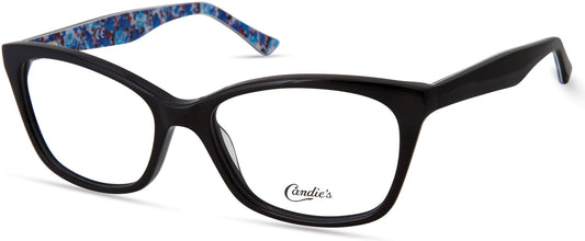 Candies CA0183 Rectangular Eyeglasses 001-001 - Shiny Black