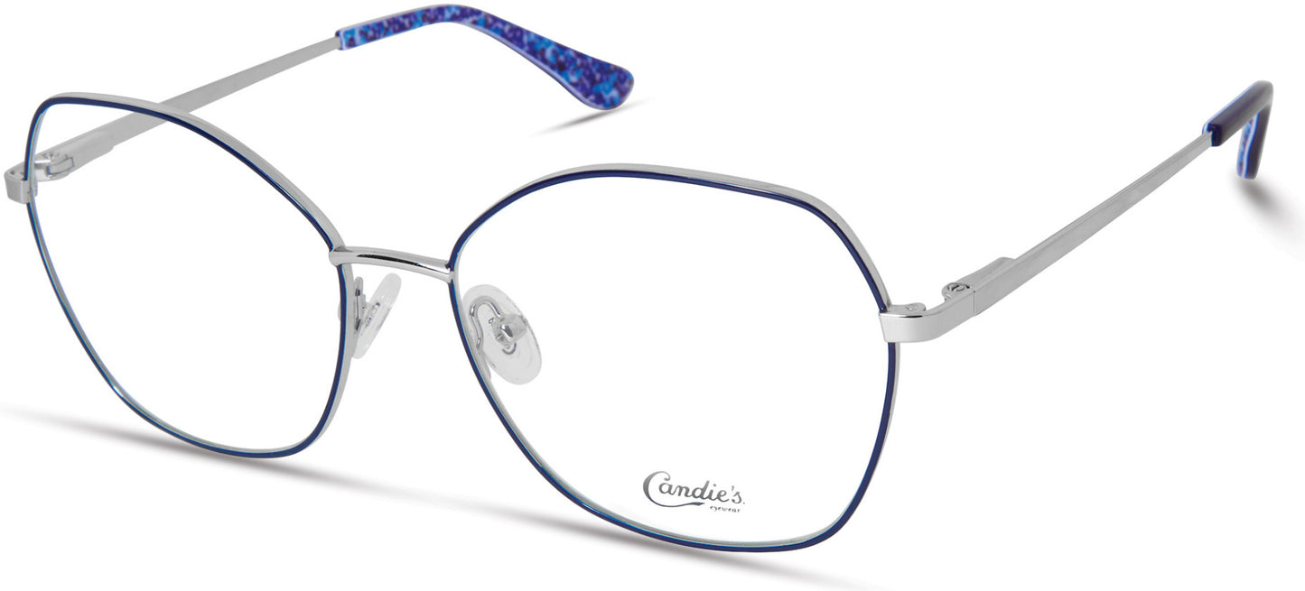 Candies CA0185 Geometric Eyeglasses 090-090 - Shiny Blue