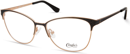 Candies CA0186 Square Eyeglasses 001-001 - Shiny Black