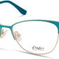 Candies CA0186 Square Eyeglasses 087-087 - Shiny Turquoise