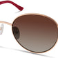 Candies CA1033 Round Sunglasses 28F-28F - Shiny Rose Gold / Gradient Brown