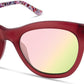 Candies CA1034 Square Sunglasses 72U-72U - Shiny Pink / Bordeaux Mirror