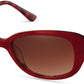 Candies CA1036 Oval Sunglasses 66F-66F - Shiny Red / Gradient Brown