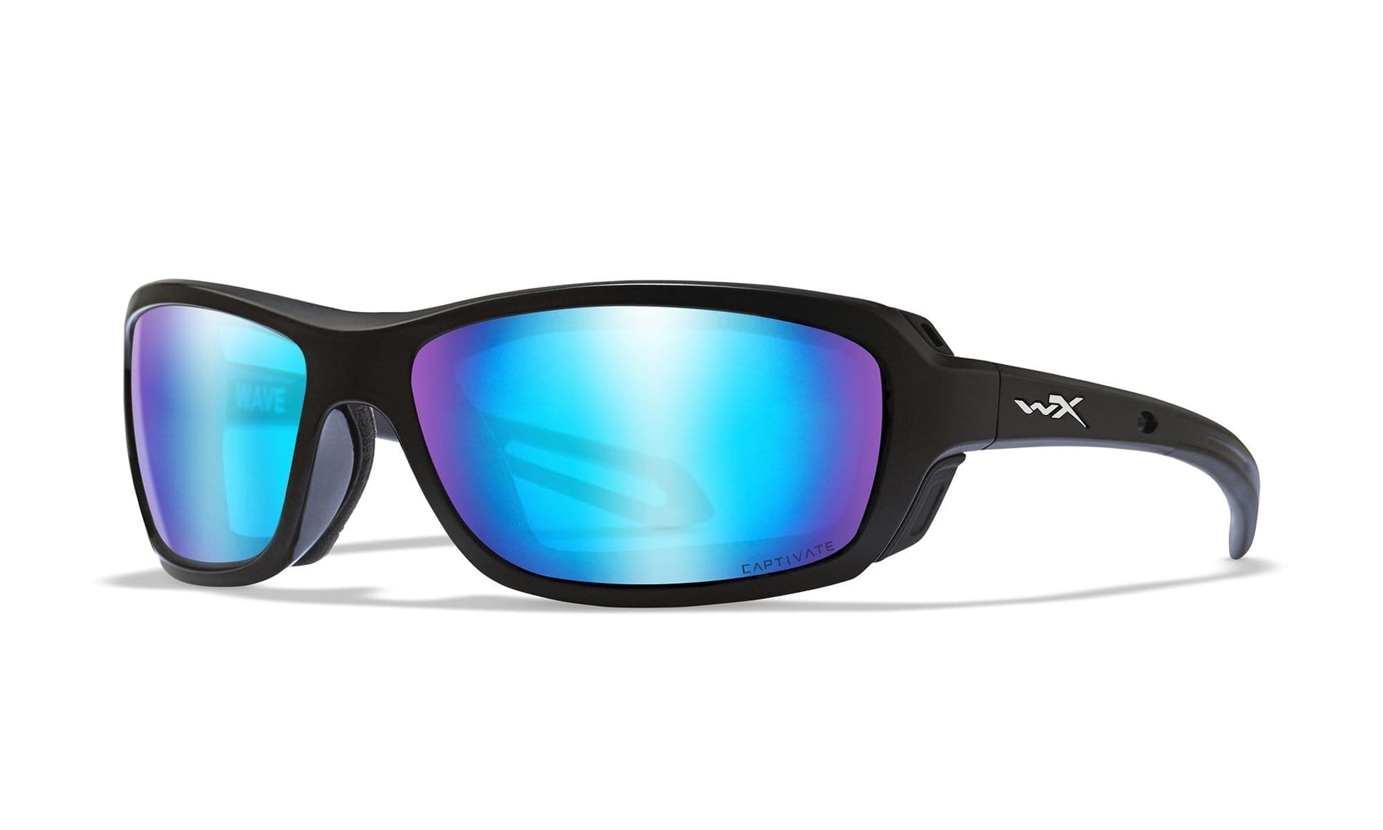 WILEY X WX Wave Sunglasses  Gloss Black 64-18-125