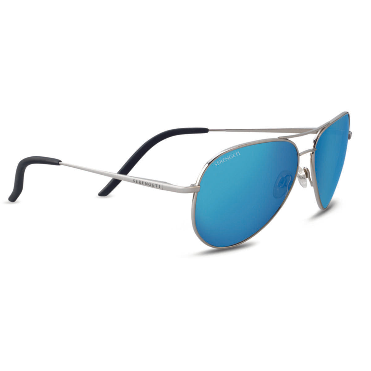 Serengeti Carrara Sunglasses  Shiny Silver One Size