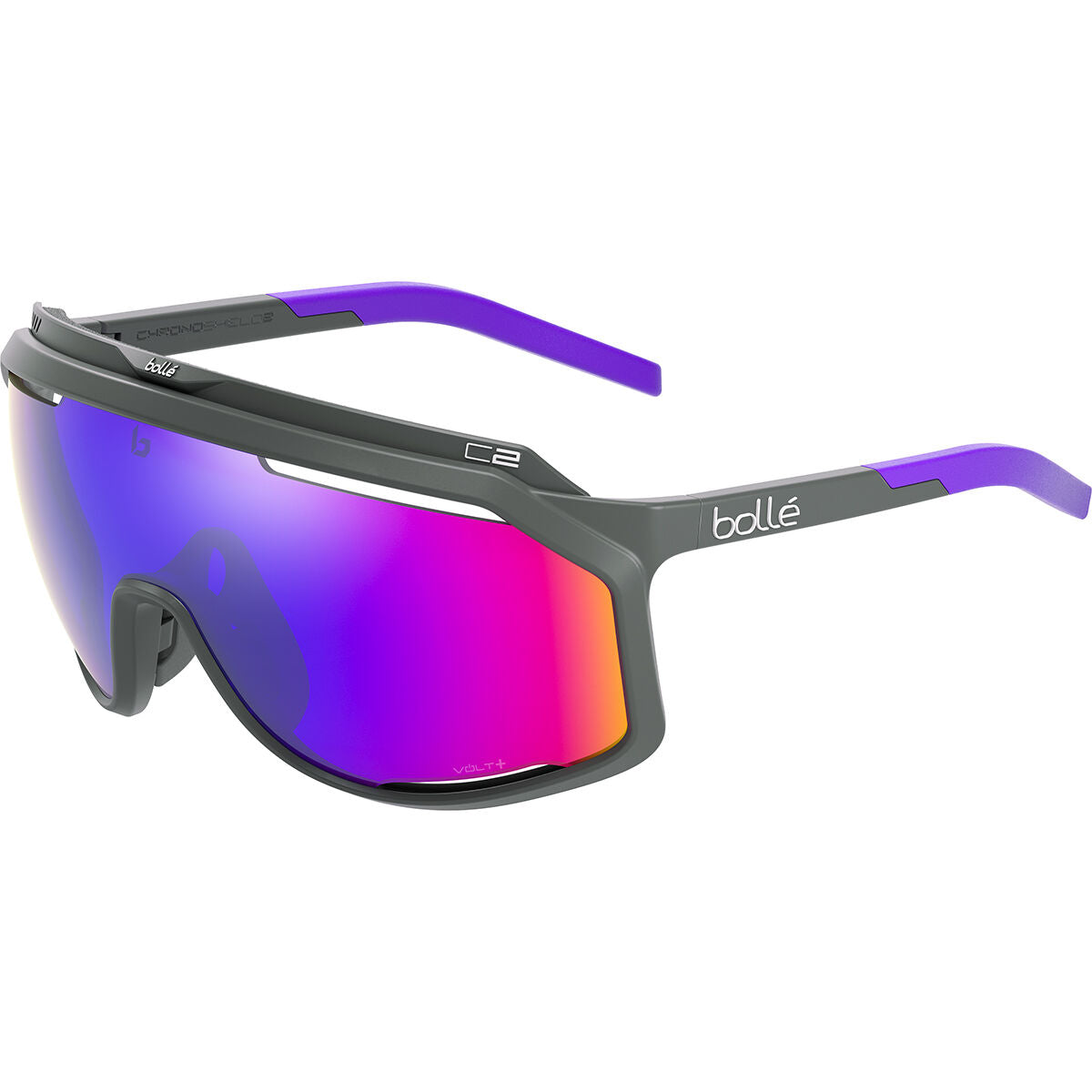 Bolle Chronoshield Sunglasses  Titanium Matte - Volt+ Ultraviolet Polarized One Size