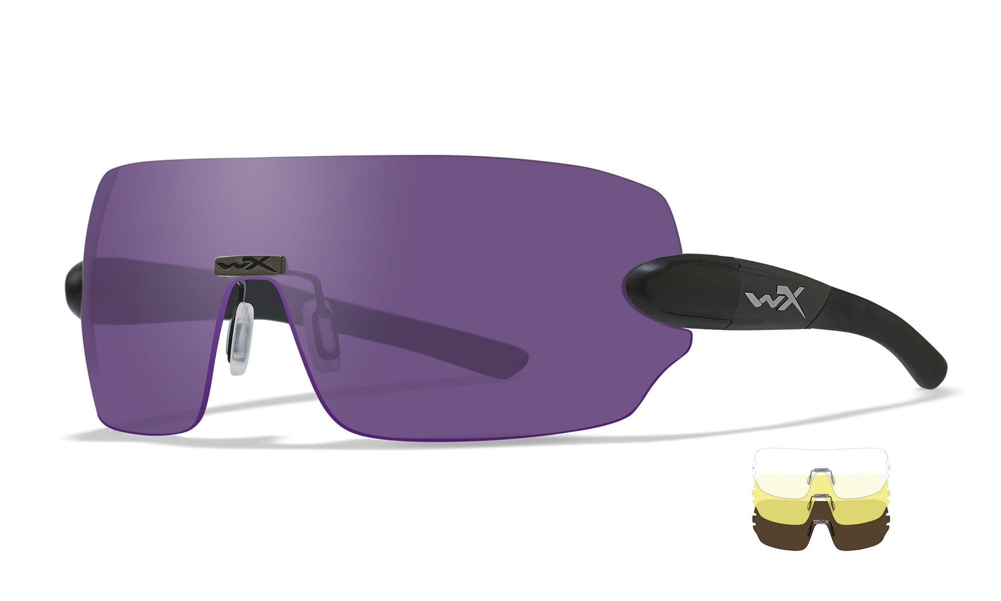 WILEY X WX Detection 3 Lens Package Sunglasses  Matte Black 00-00-00