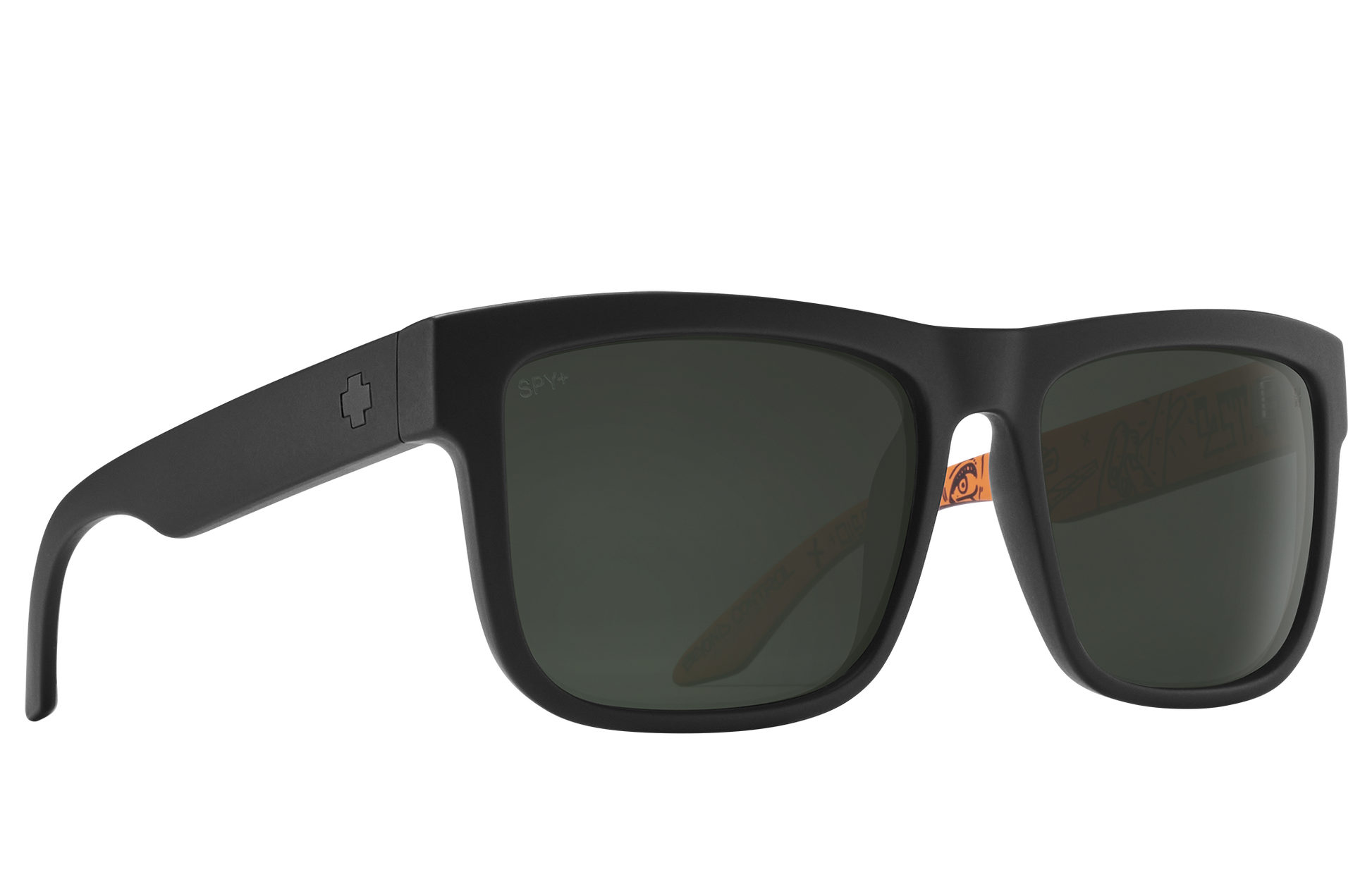 SPY Discord Sunglasses  Happy Gray Green Orange Crypto  57-17-145