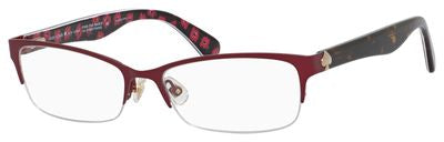 KS Alexanne Rectangular Eyeglasses 07BL-Matte Burgundy