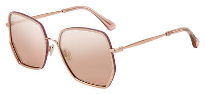 JMC Aline/S Square Sunglasses 0EYR-Gold Pink