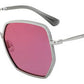 JMC Aline/S Square Sunglasses 0YB7-Silver (Back Order 2 weeks)