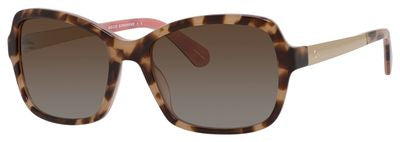 KS Annjanette/S Rectangular Sunglasses 00T4-Havana Pink