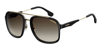  Carrera 133/S Square Sunglasses 02M2-Black Gold