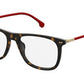  Carrera 144/V Rectangular Eyeglasses 02IK-Havana Gold