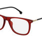 Carrera 144/V Rectangular Eyeglasses 0LHF-Opal Burgundy